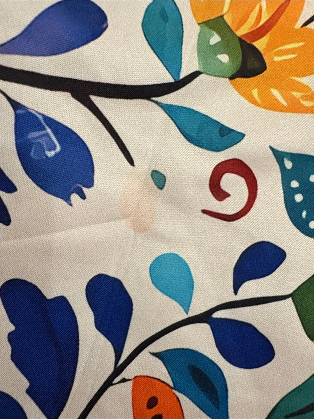 Bright Floral Print Tablecloth